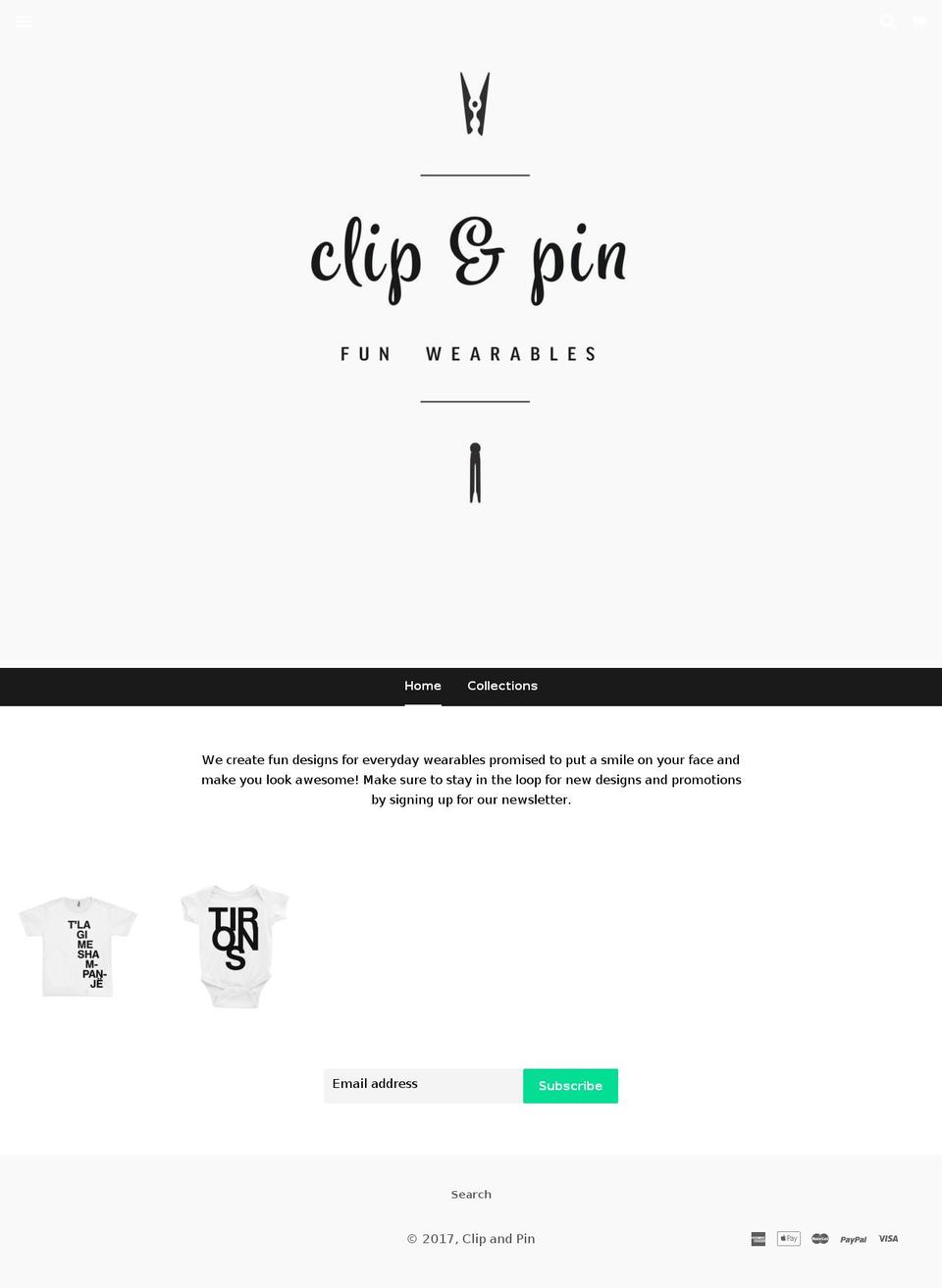 clipandpin.com shopify website screenshot