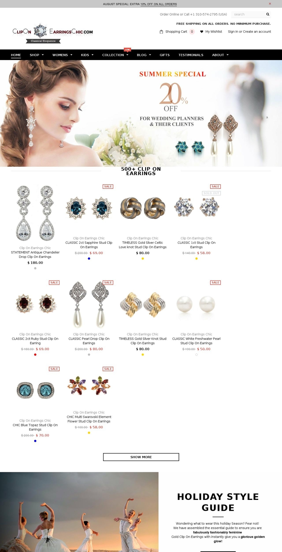 clipearringschic.com — Shopify storefront screenshot