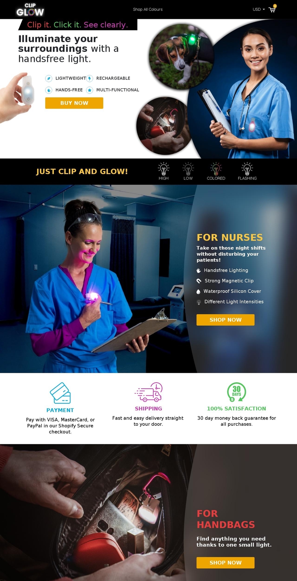 clipglow.com shopify website screenshot