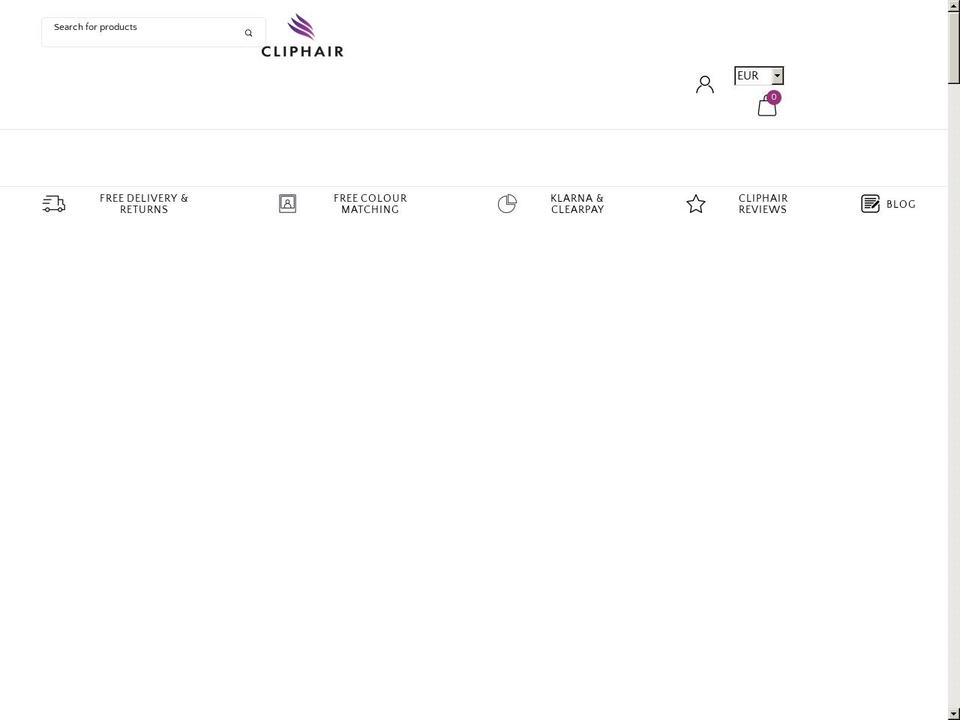 cliphair.co.uk shopify website screenshot