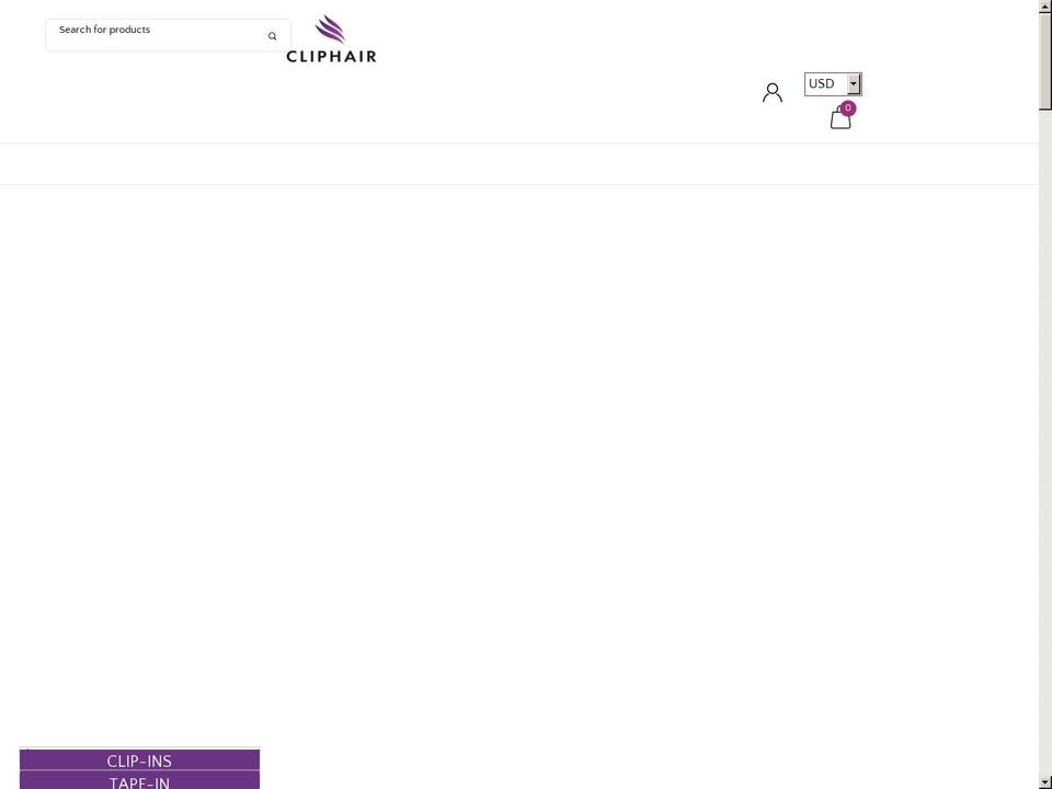 cliphair.com shopify website screenshot