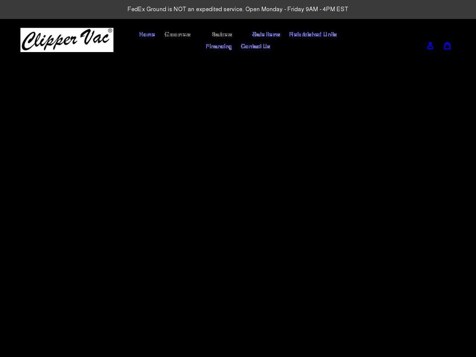 clippervac.com shopify website screenshot