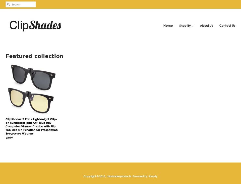 clipshadesproducts.com — Shopify storefront screenshot