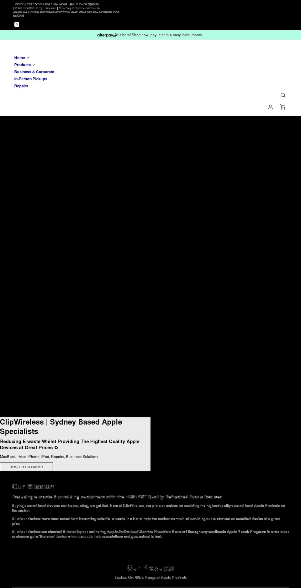 clipwireless.com.au shopify website screenshot