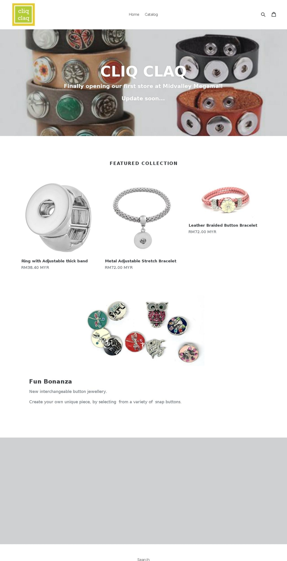 cliqclaqfashion.com — Shopify storefront screenshot