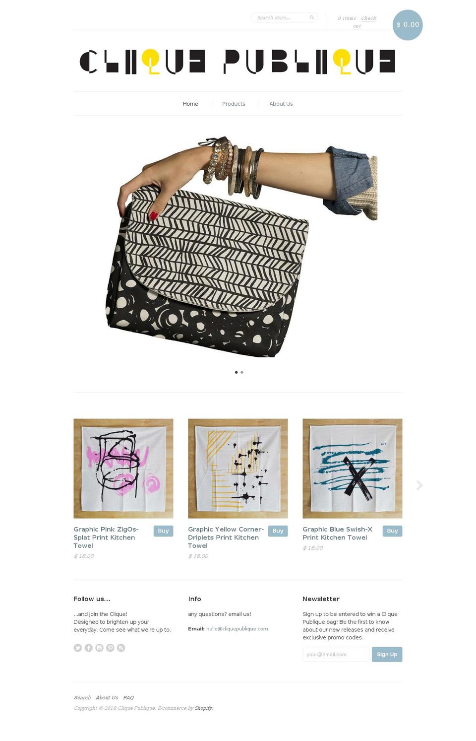 cliquepublique.com — Shopify storefront screenshot