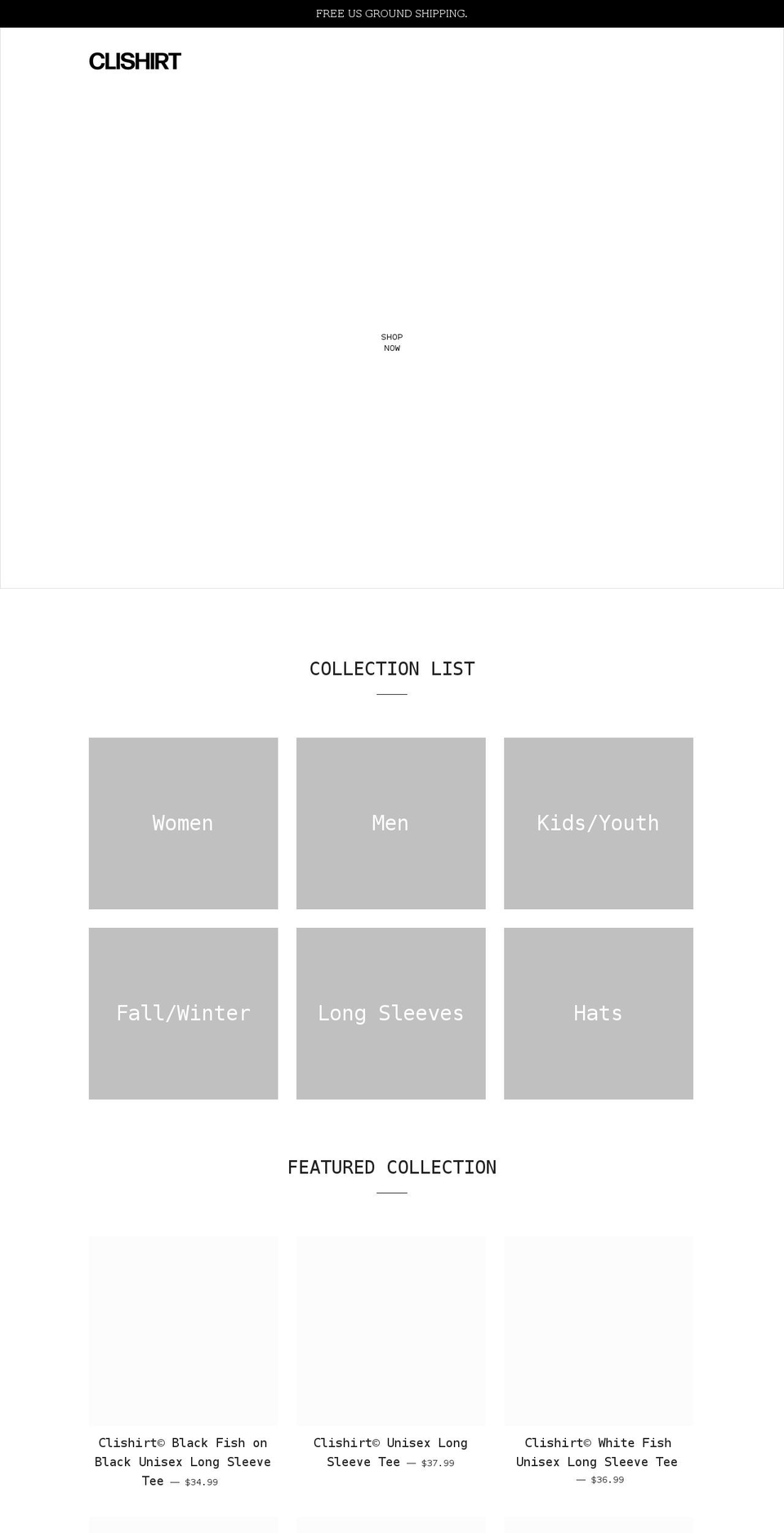 clishirt.com shopify website screenshot