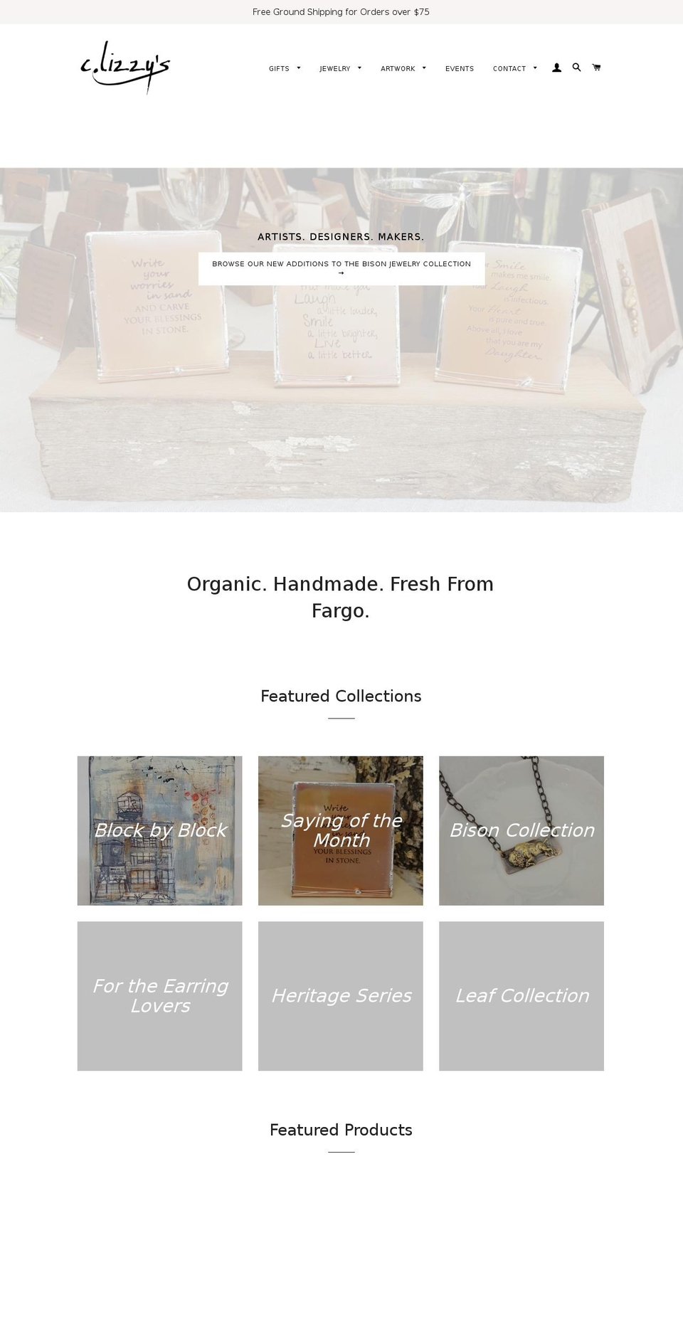 clizzys.com shopify website screenshot