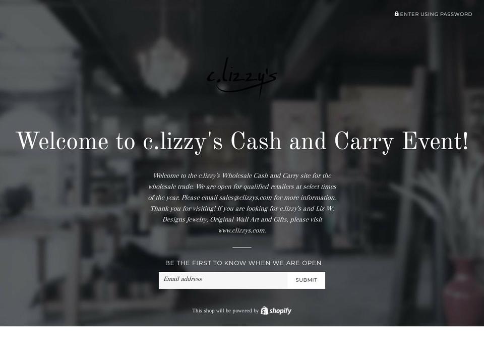 clizzyscashandcarry.com — Shopify storefront screenshot