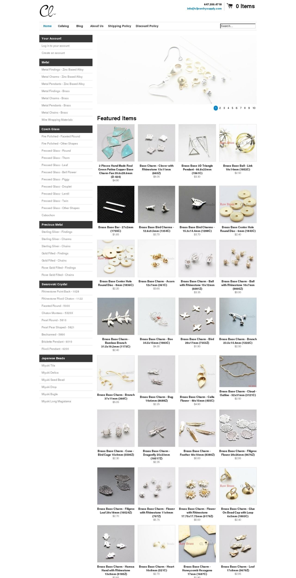 cljewelrysupply.com shopify website screenshot