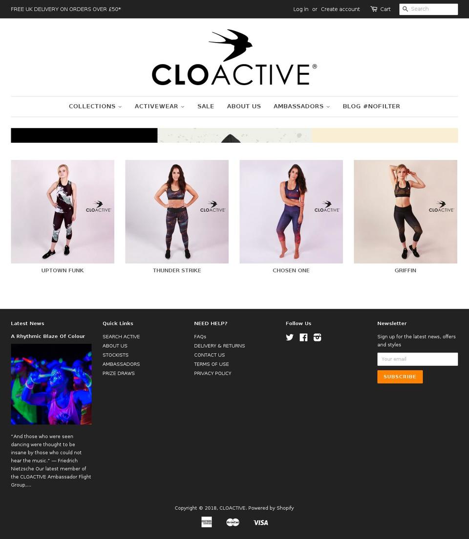 cloactive.com — Shopify storefront screenshot