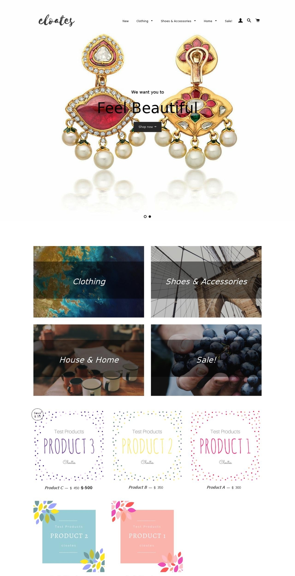cloates.com shopify website screenshot