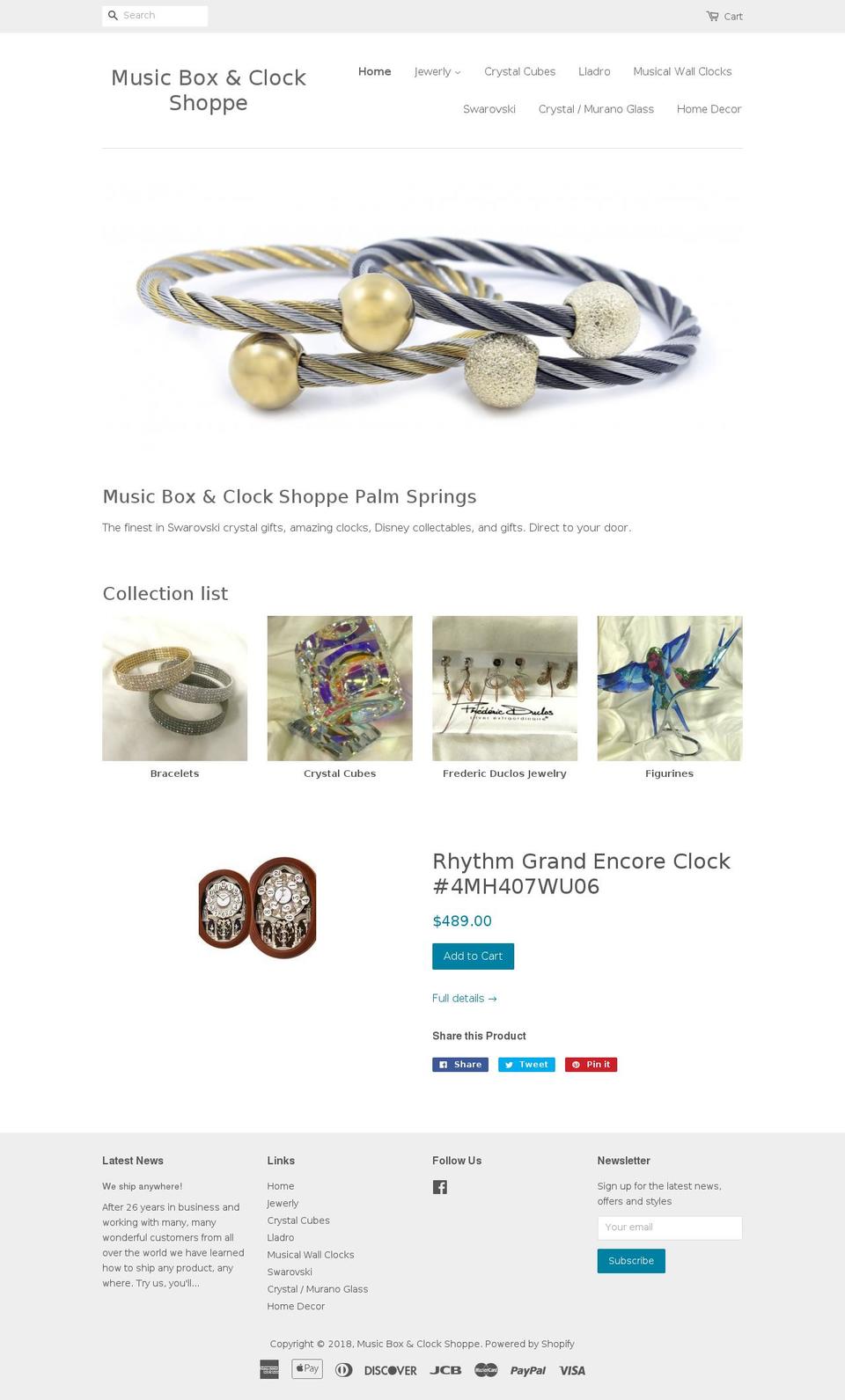 clockshopps.com shopify website screenshot