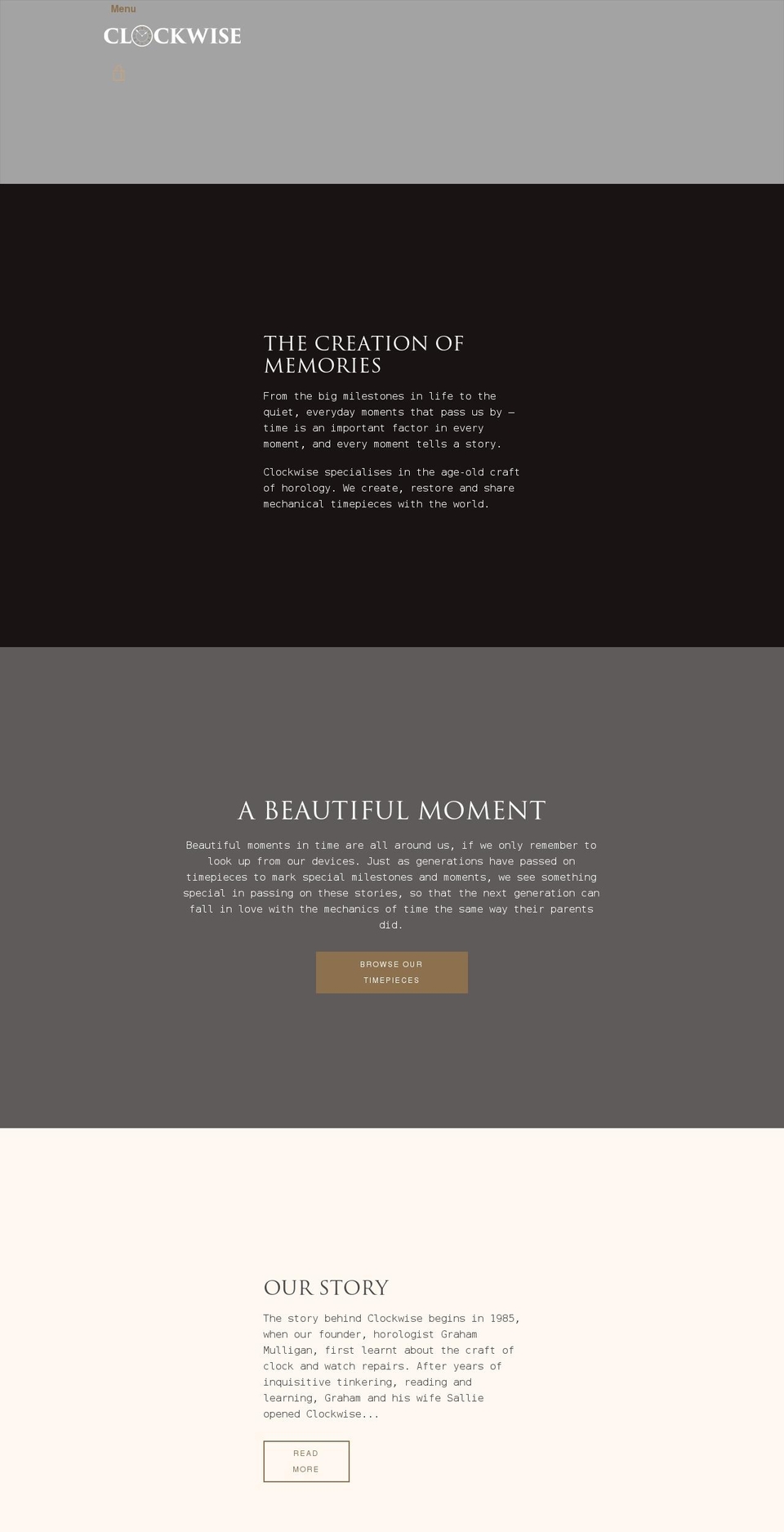 clockwisetas.com.au shopify website screenshot