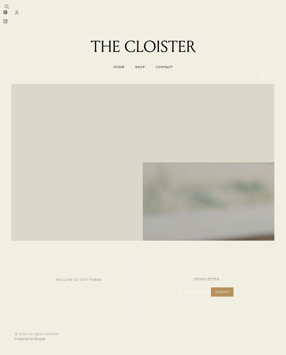 cloistersf.com shopify website screenshot