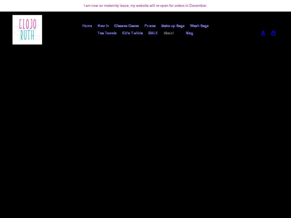 clojoruth.co.uk shopify website screenshot