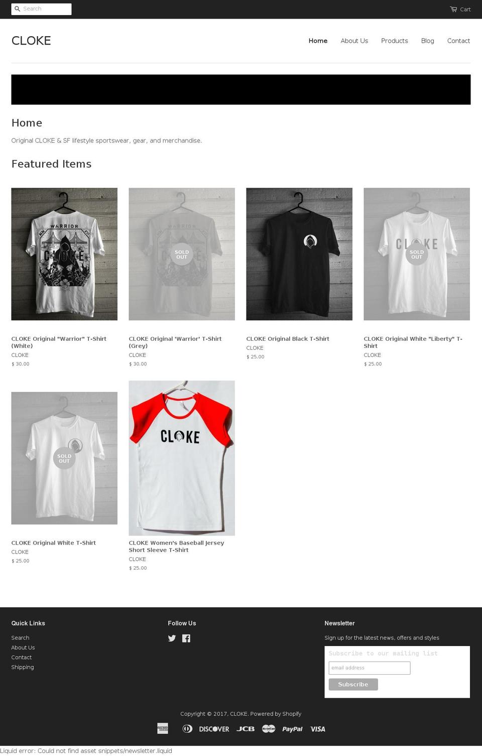 clokesf.com shopify website screenshot