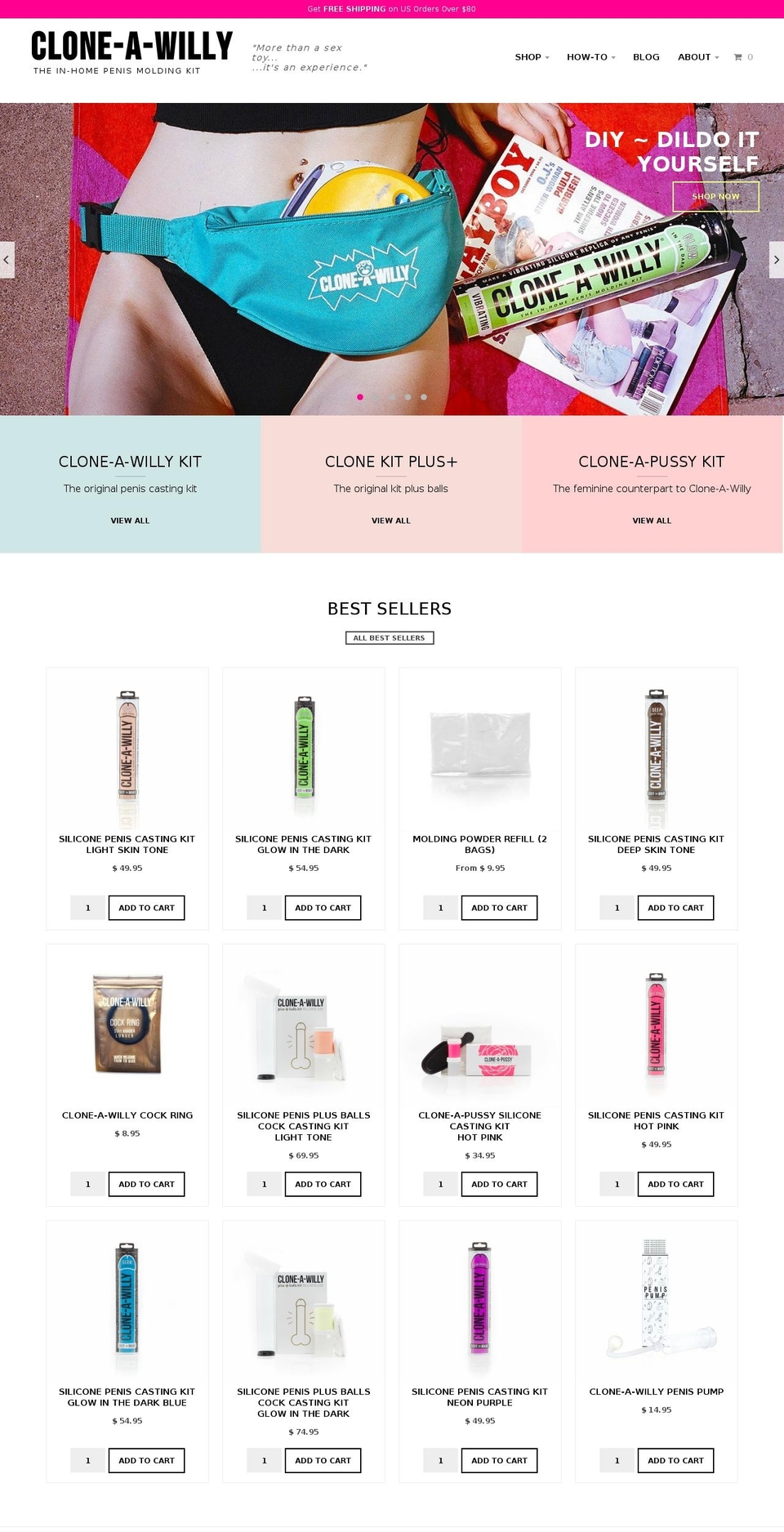 cloneawillykit.com shopify website screenshot