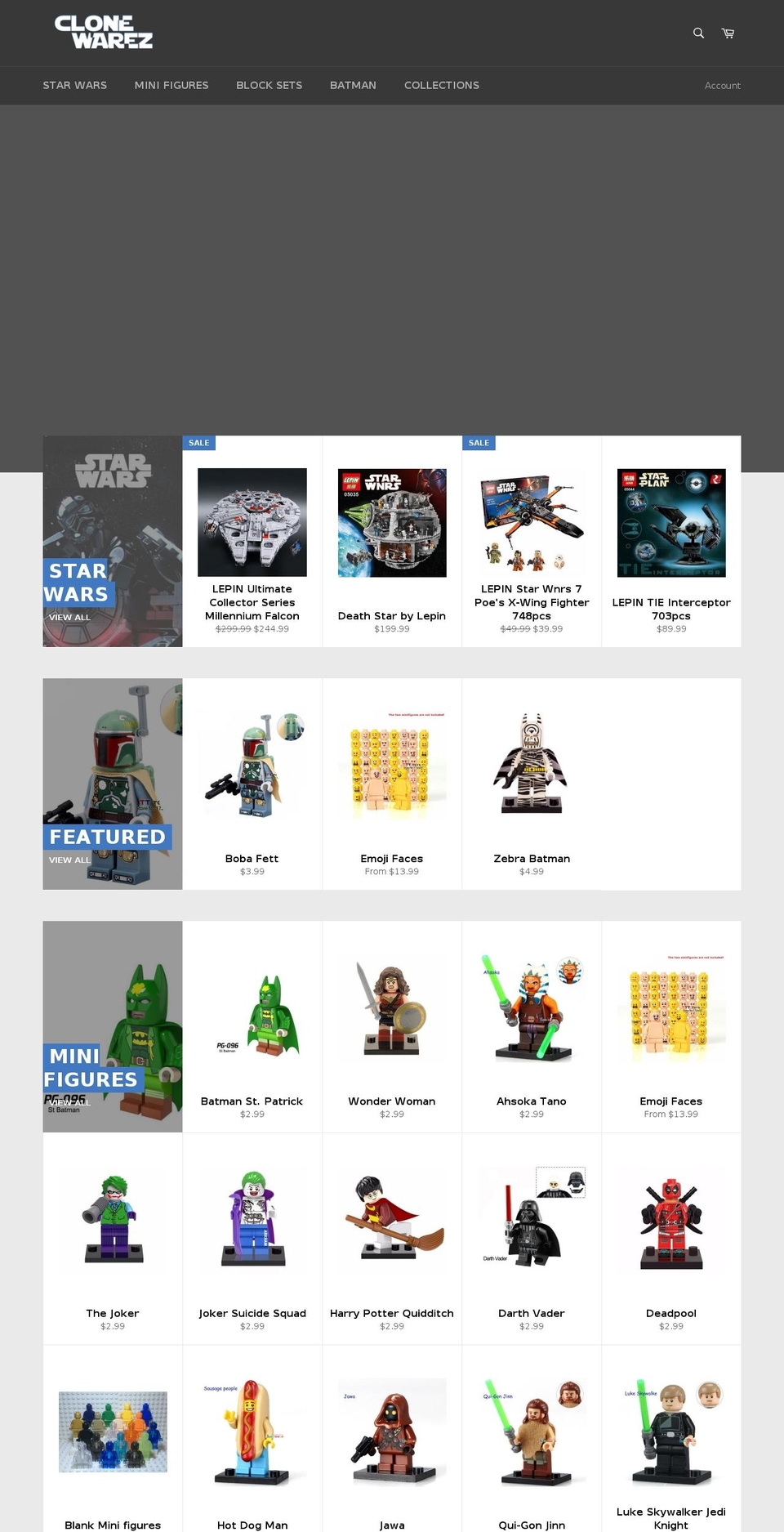 clonewarez.com shopify website screenshot