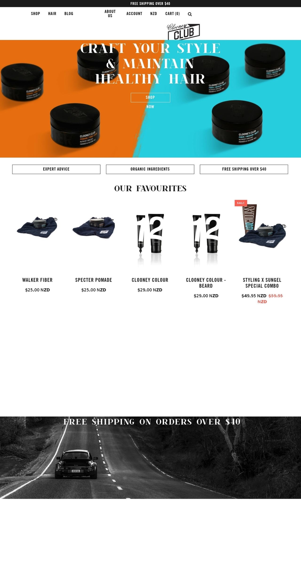 clooneyclub.com shopify website screenshot