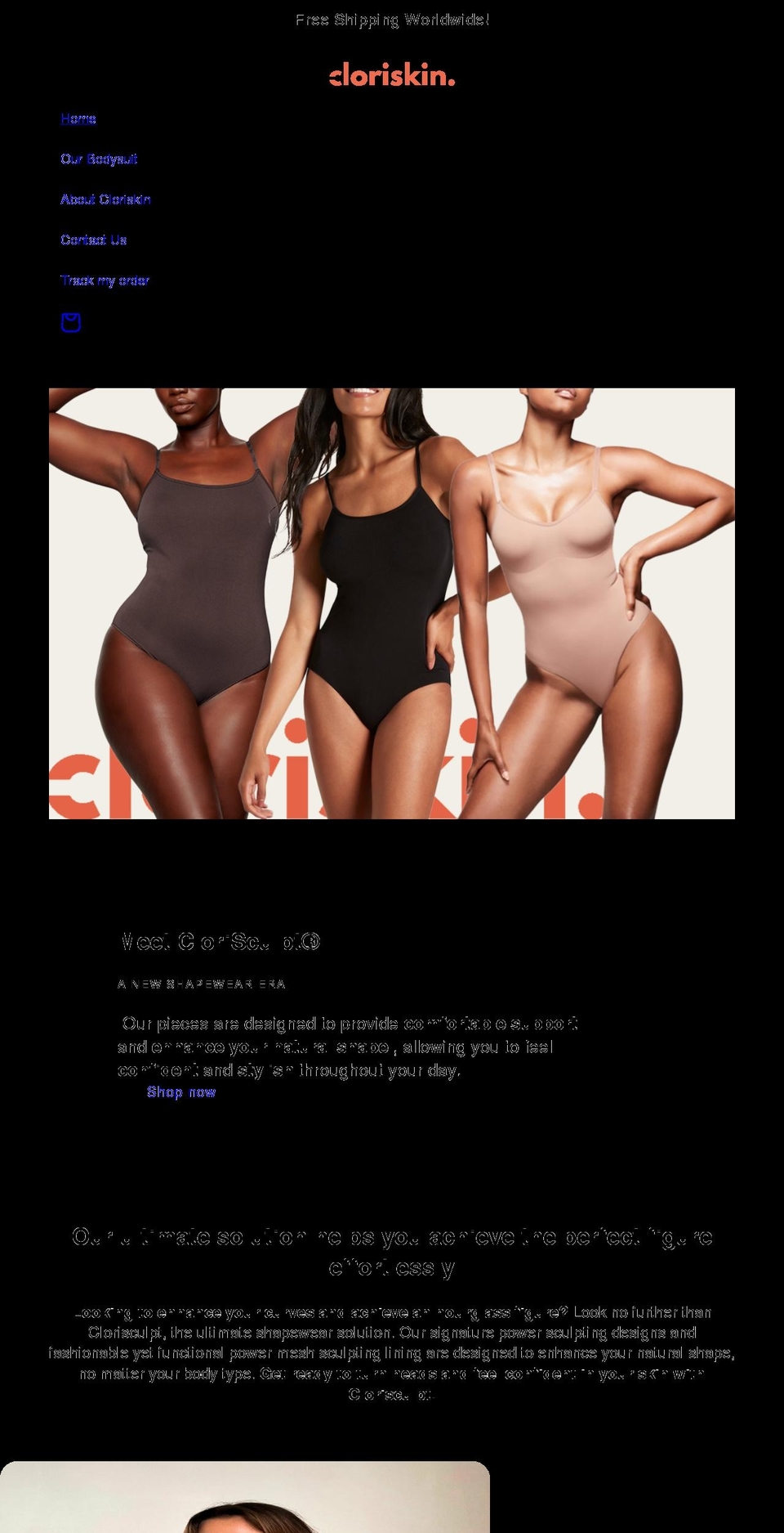 cloriskin.com shopify website screenshot