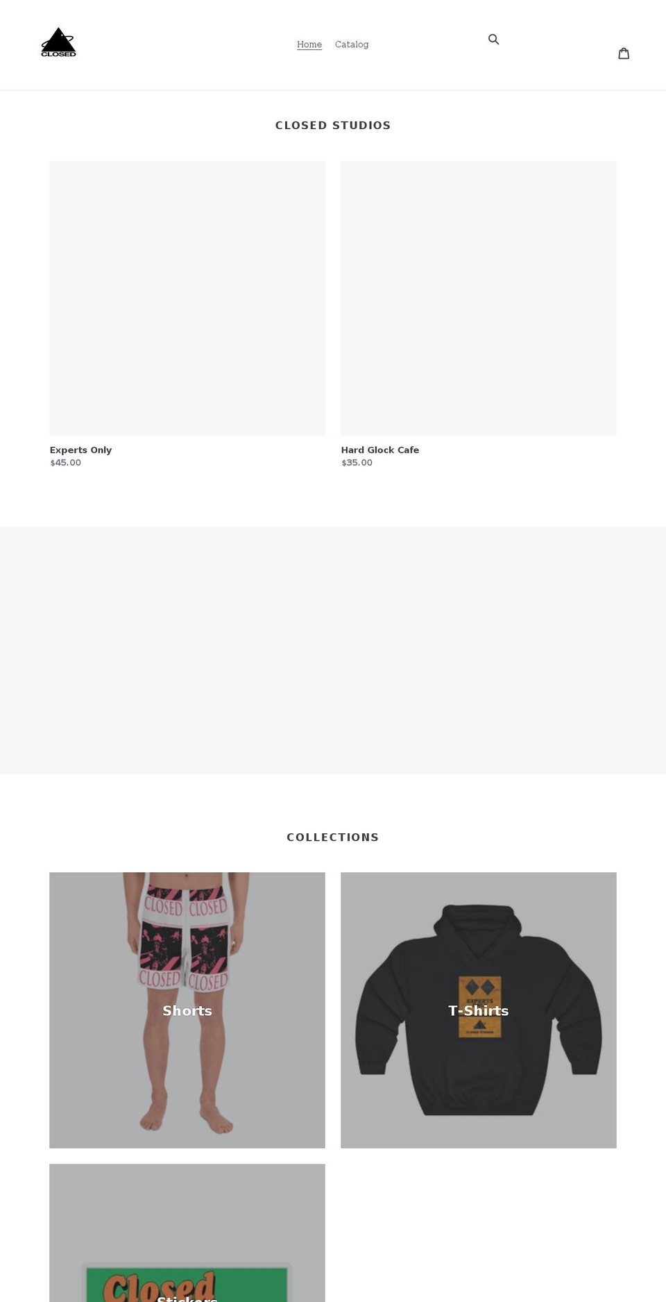 closedstudios.com shopify website screenshot