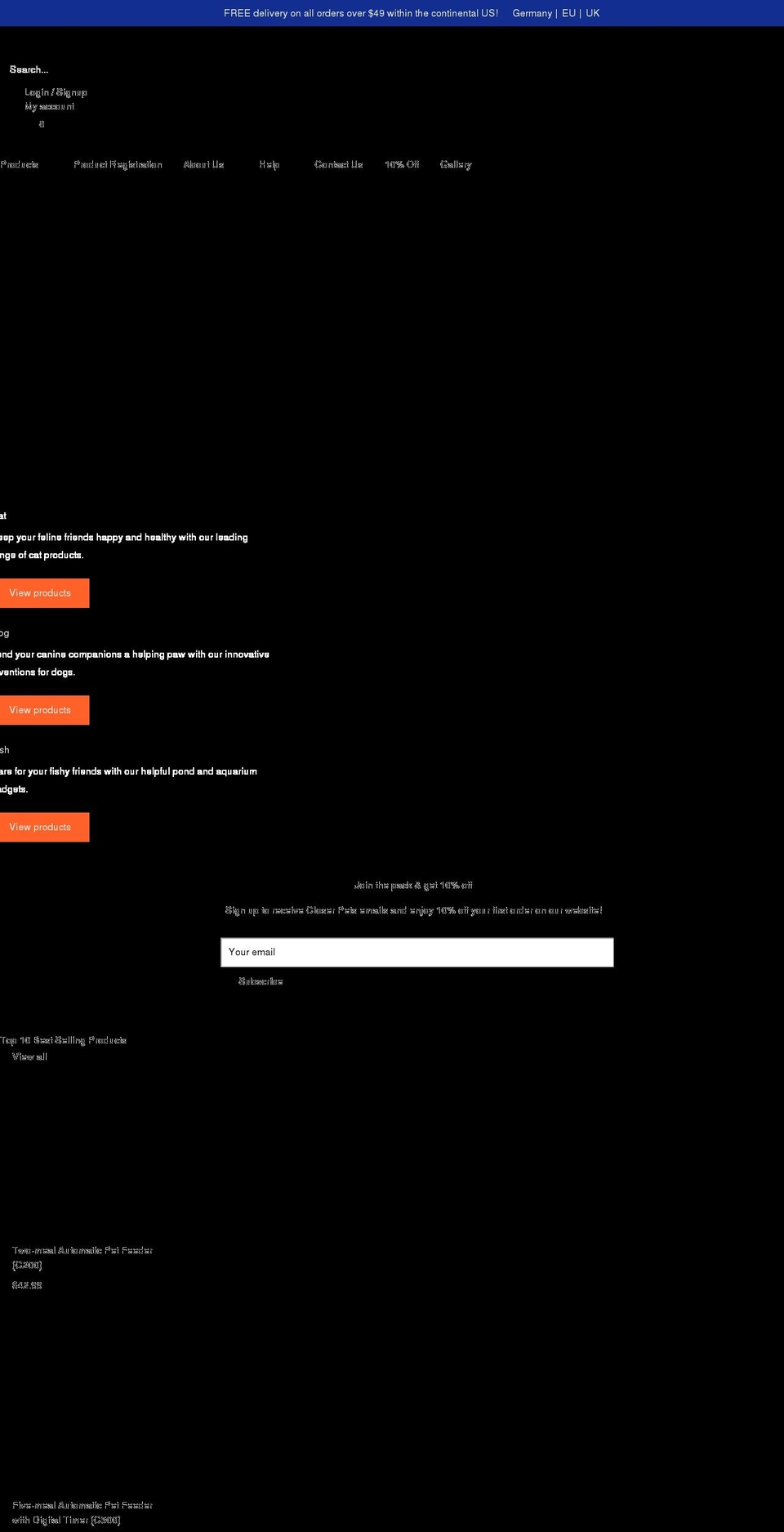 closerpets.com shopify website screenshot