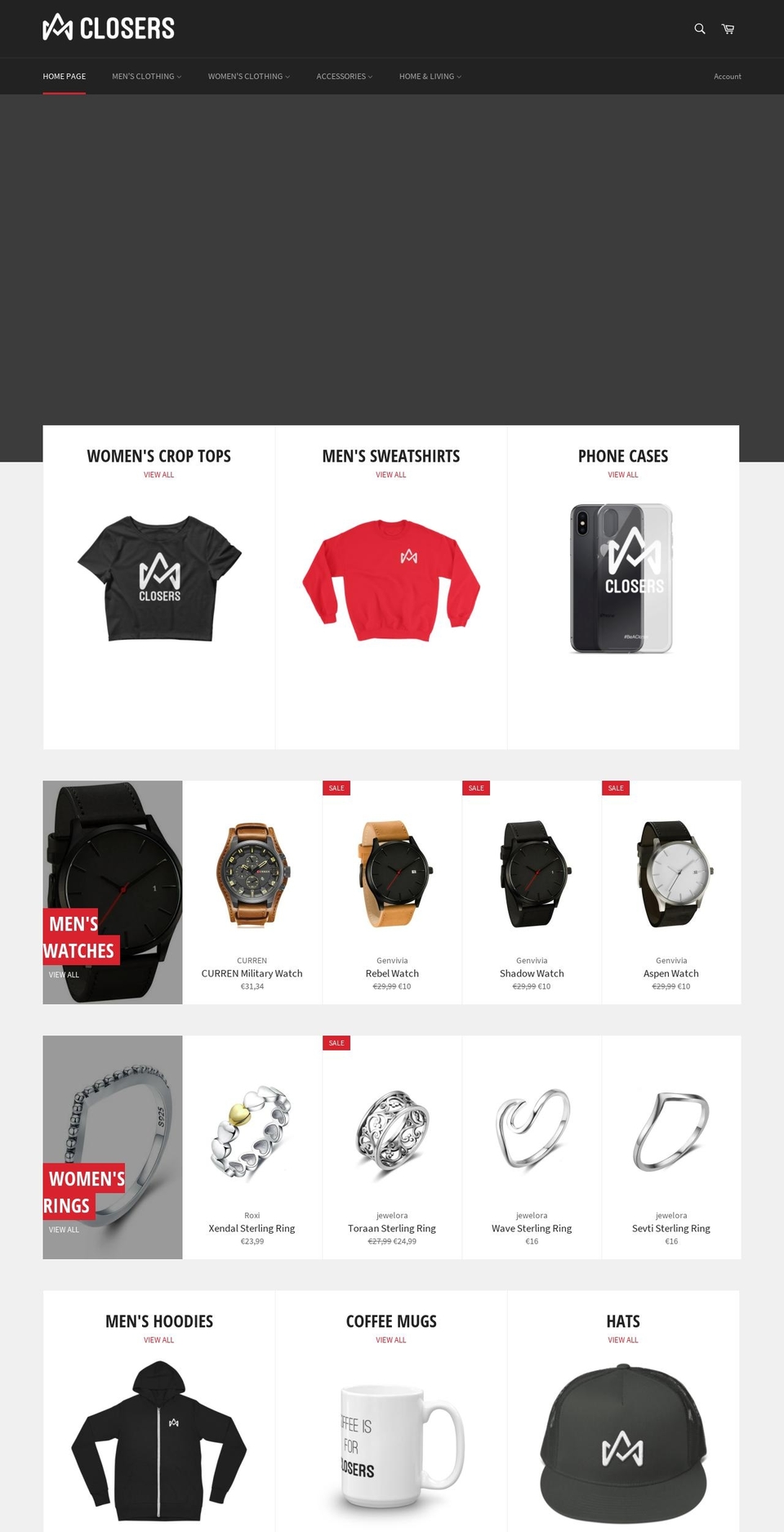 closersbrand.com — Shopify storefront screenshot