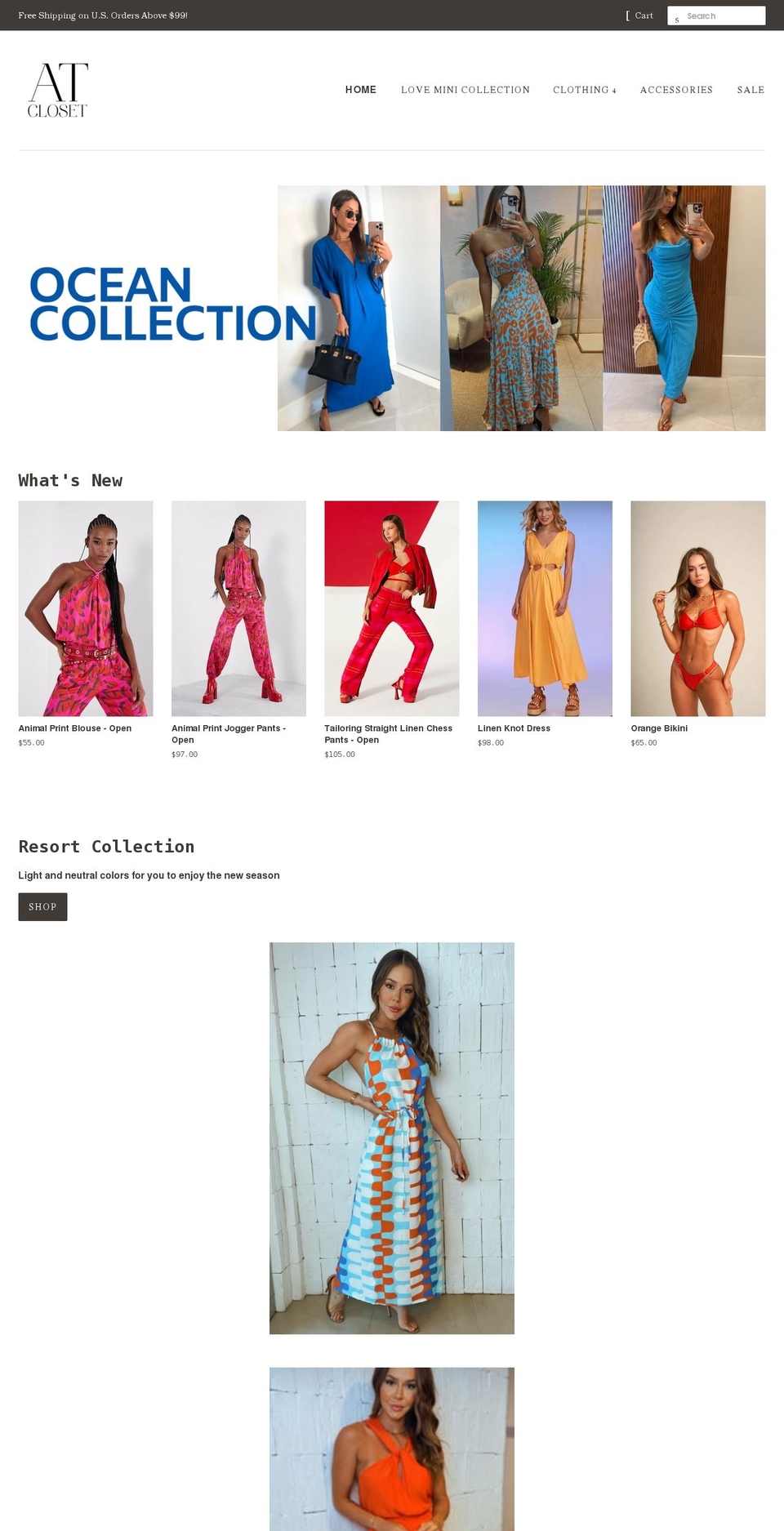 closet.at shopify website screenshot