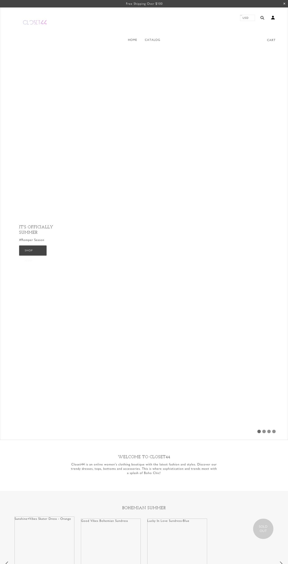 closet44.com — Shopify storefront screenshot