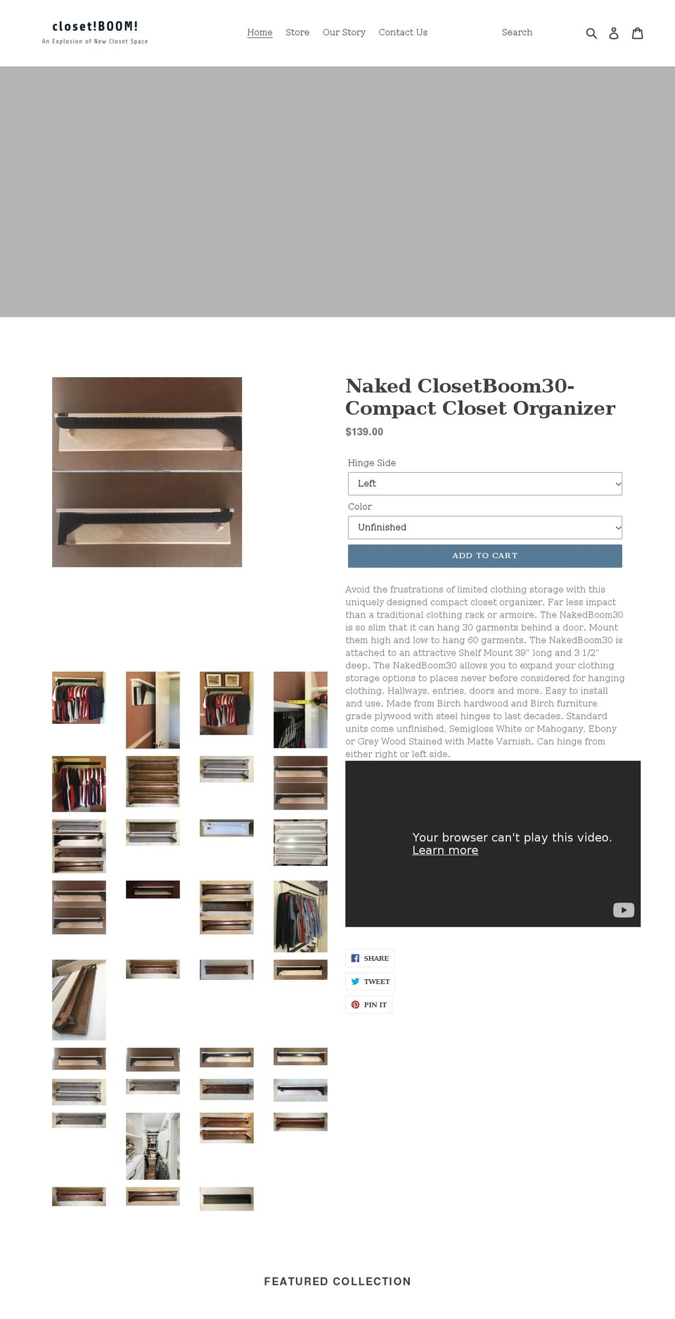 closetboom2.com shopify website screenshot