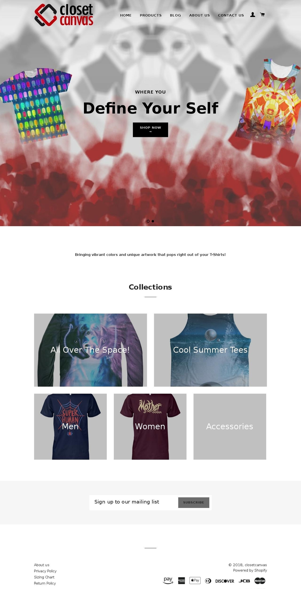 closetcanvas.com — Shopify storefront screenshot
