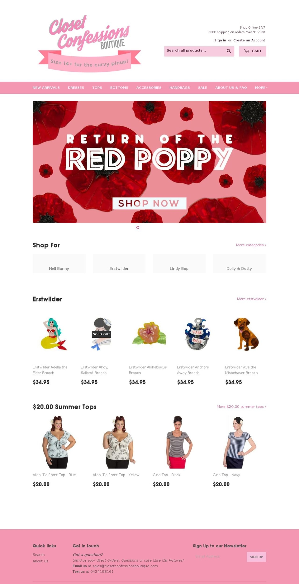 closetconfessionsboutique.com shopify website screenshot