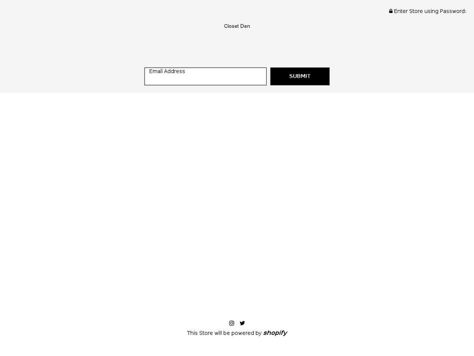 closetden.com — Shopify storefront screenshot