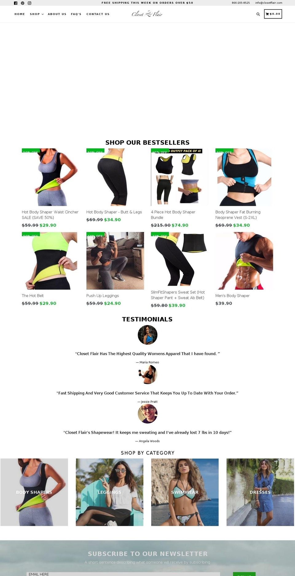 closetflair.com — Shopify storefront screenshot