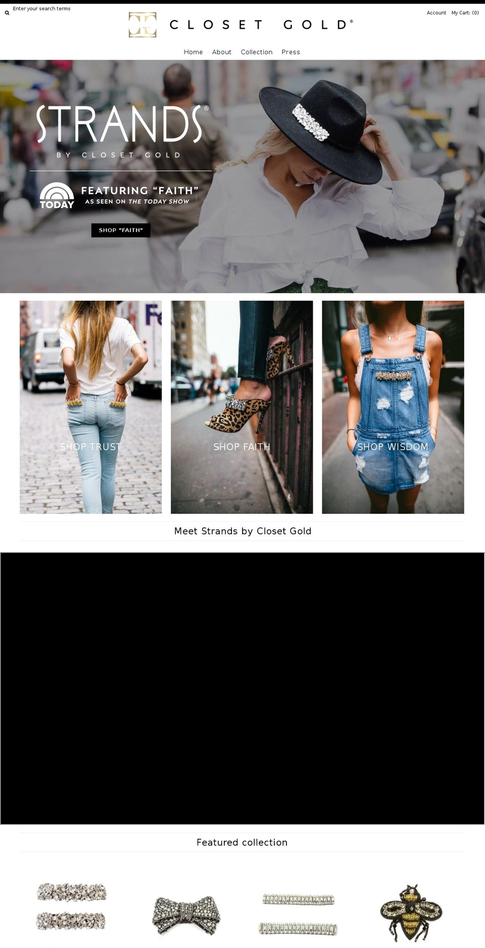 closetgold.com shopify website screenshot