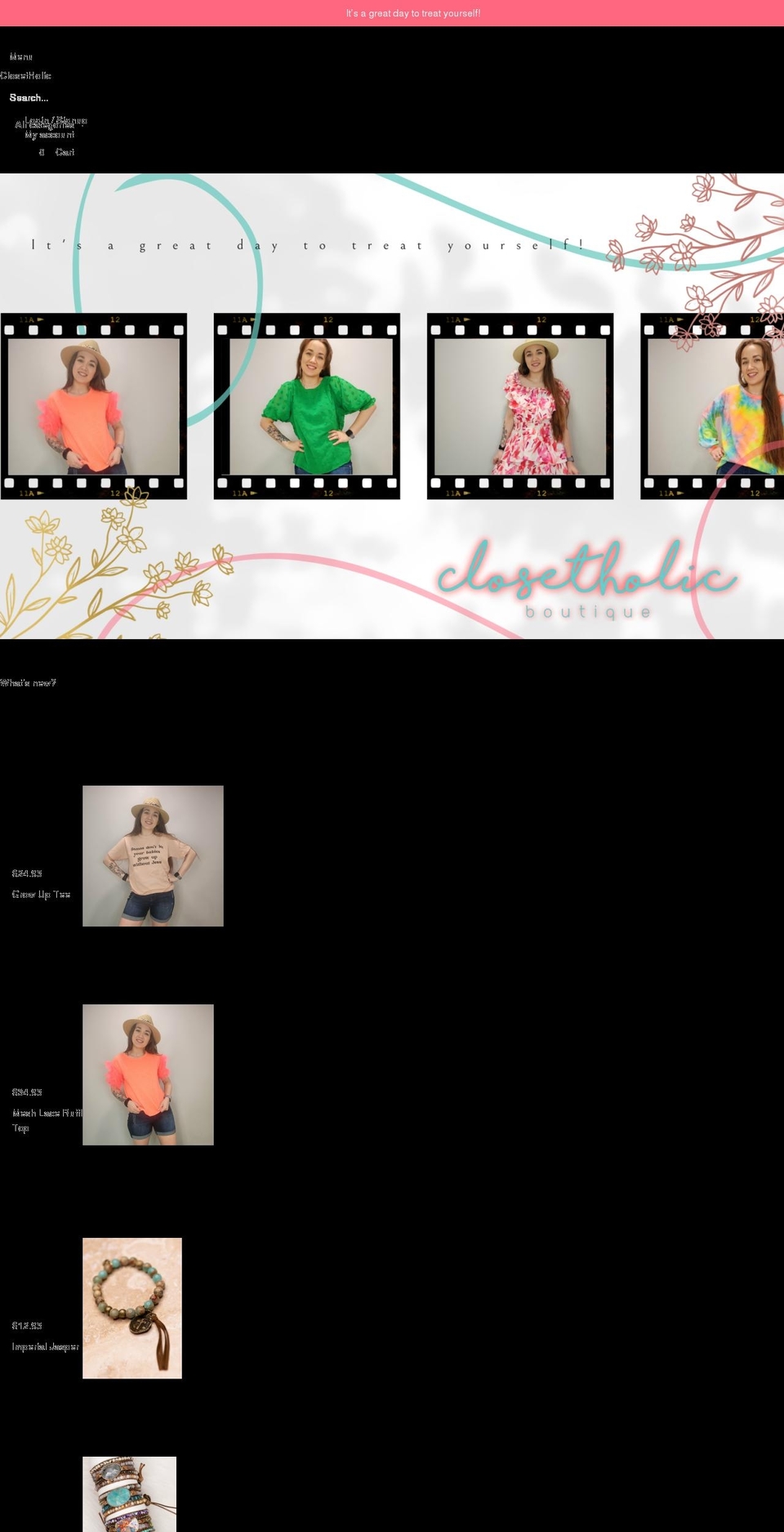 closetholic.com shopify website screenshot