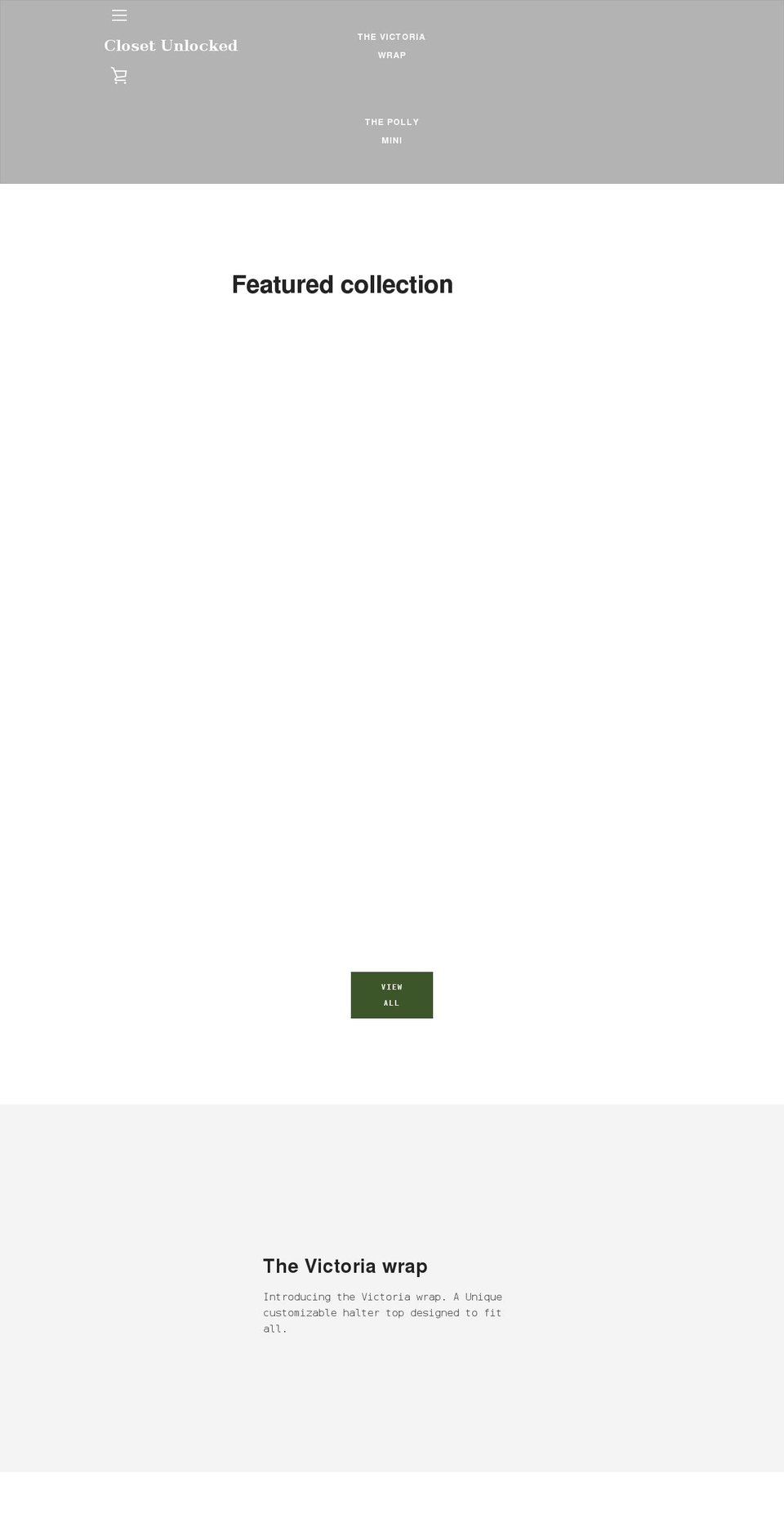 closetunlocked.com shopify website screenshot