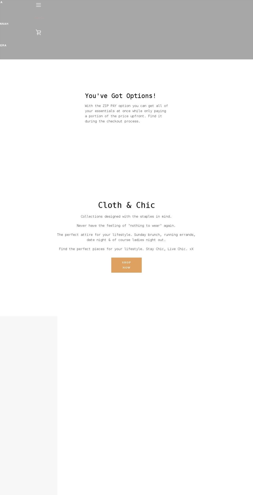 clothandchic.com shopify website screenshot