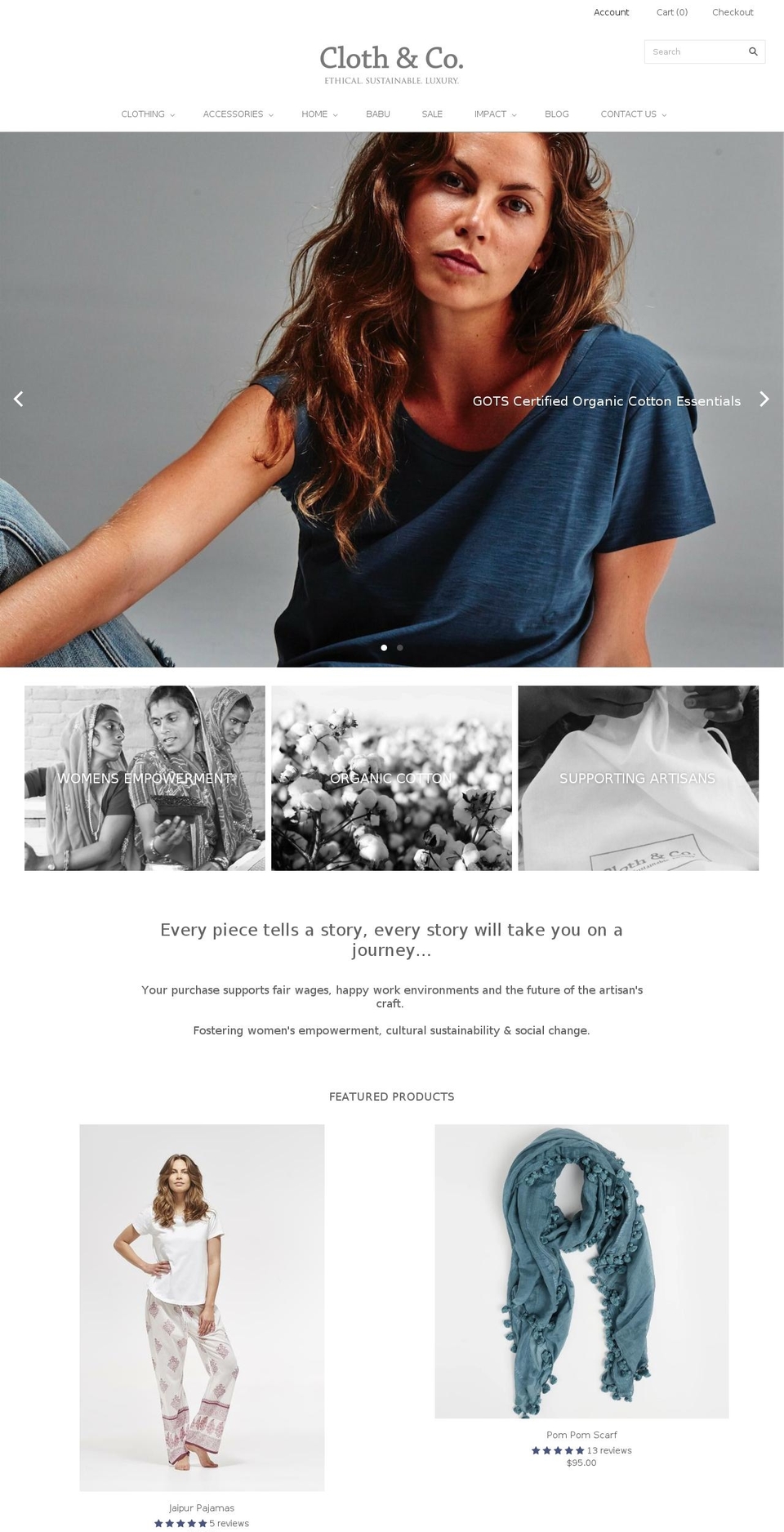 clothandco.biz shopify website screenshot