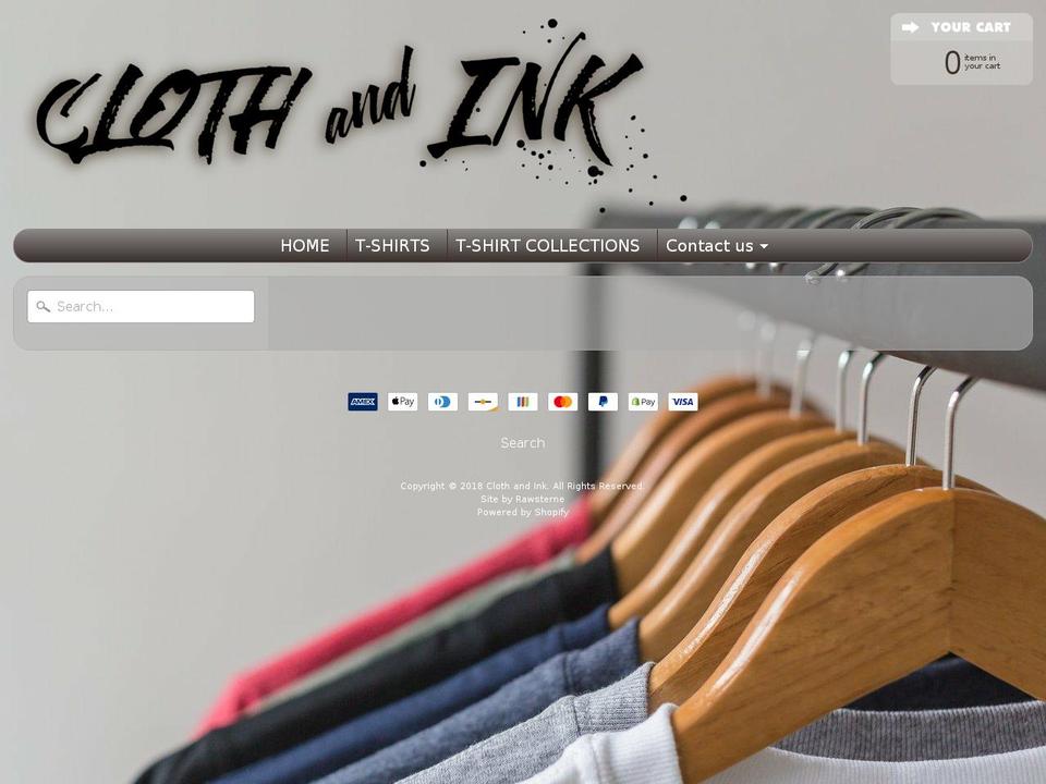 clothandink.com — Shopify storefront screenshot