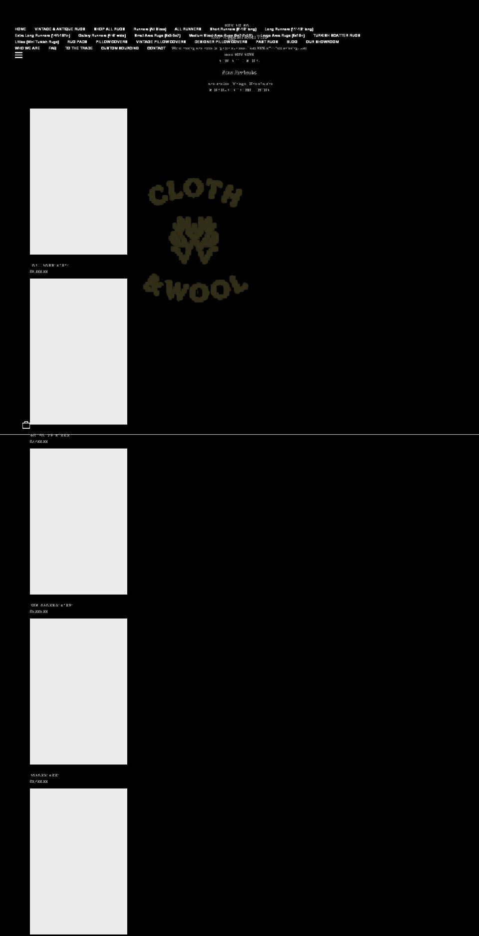 clothandwoolshop.com shopify website screenshot