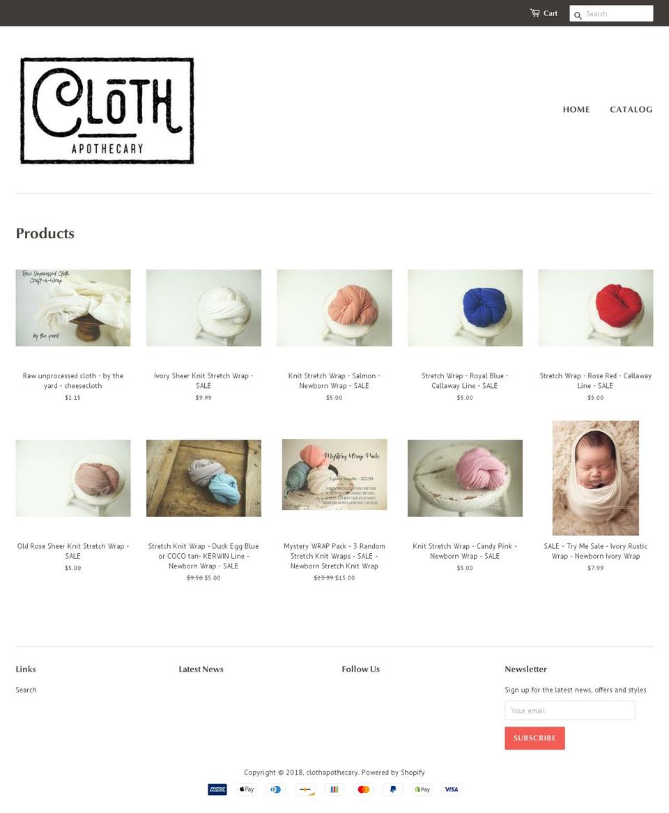 clothapothecary.com shopify website screenshot