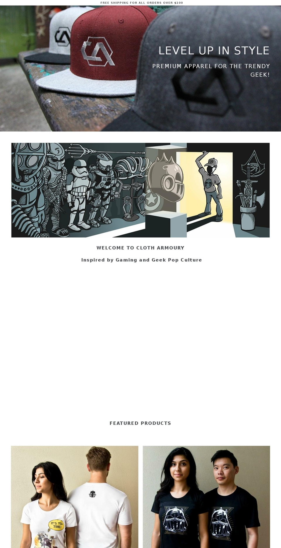 clotharmoury.net shopify website screenshot