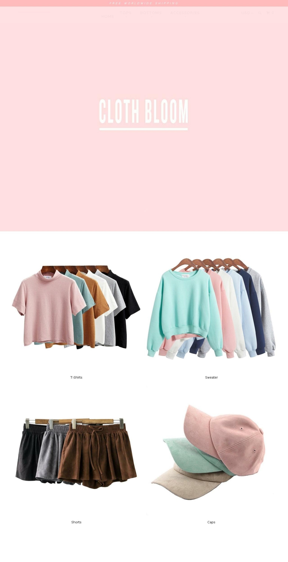 clothbloom.com shopify website screenshot