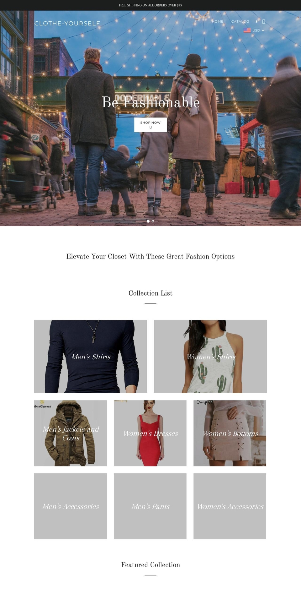 clothe-yourself.myshopify.com shopify website screenshot