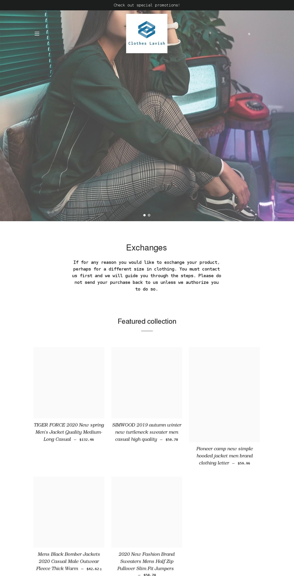 clothes-lavish.myshopify.com shopify website screenshot