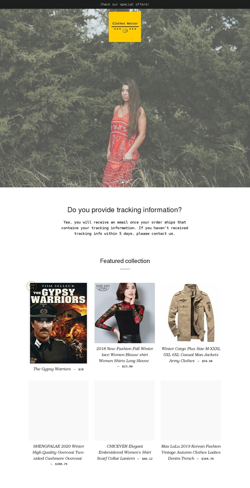clothes-nectar.myshopify.com shopify website screenshot