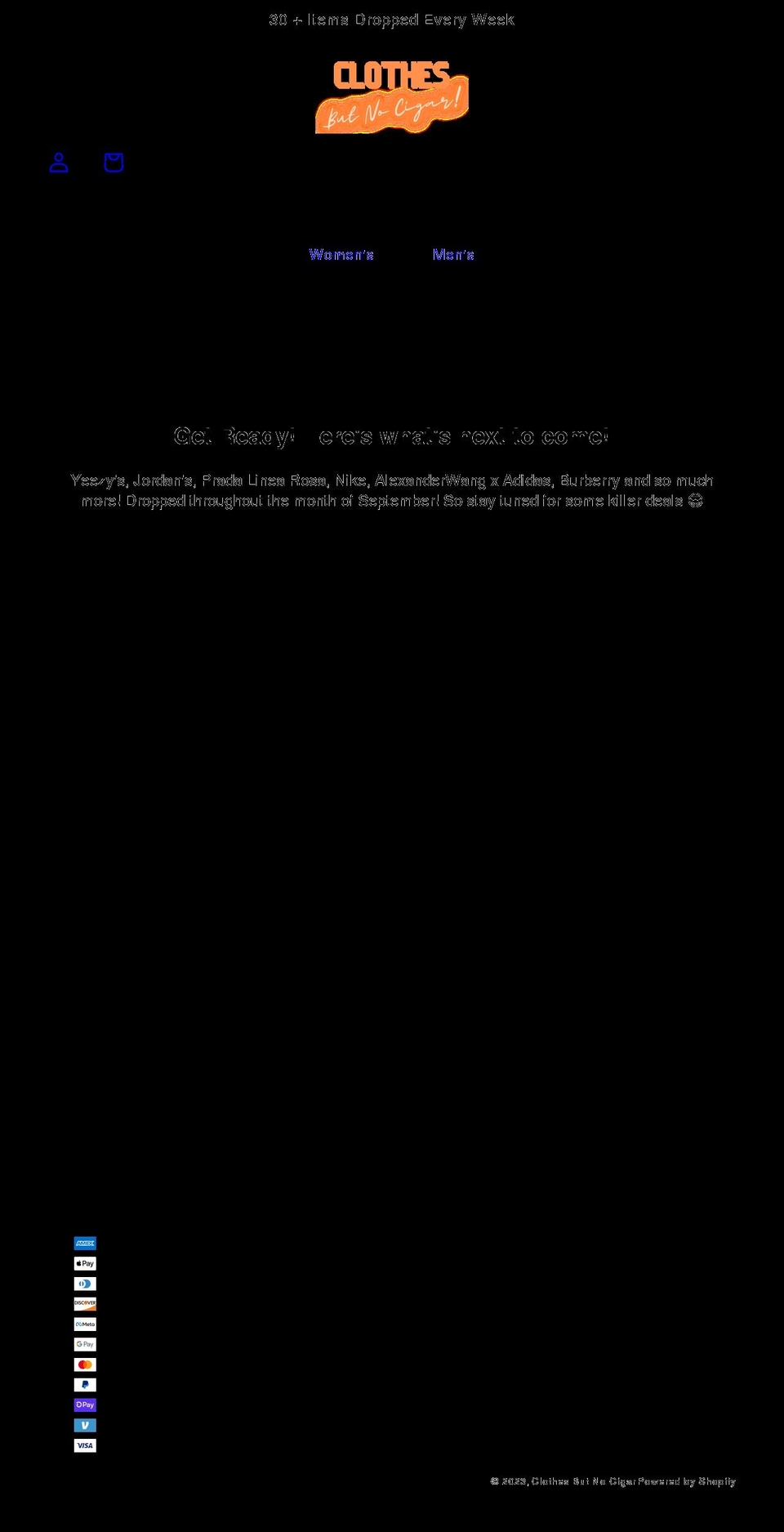 clothesbutnocigar.com shopify website screenshot