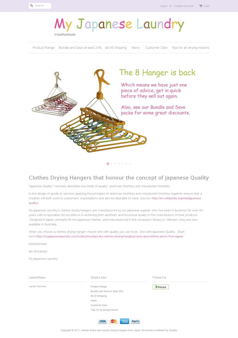 clothesdryinghangers.com shopify website screenshot